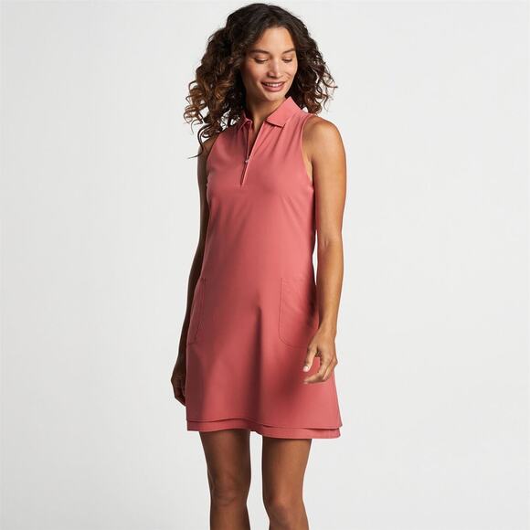 New Peter Millar Carner Sleeveless Sport Dress Cape Red - Picture 1 of 7